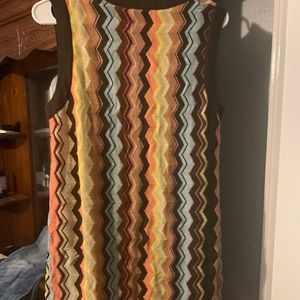 Knee length sweater dress.